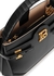 B-Buzz black leather top handle bag - Balmain