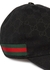 Black GG monogram canvas cap - Gucci
