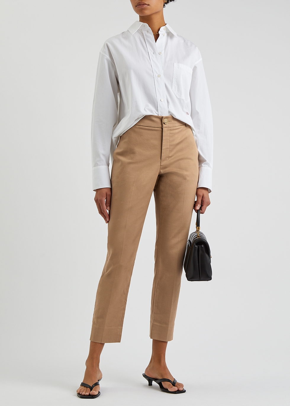 Camel Tapered Trousers | New Look