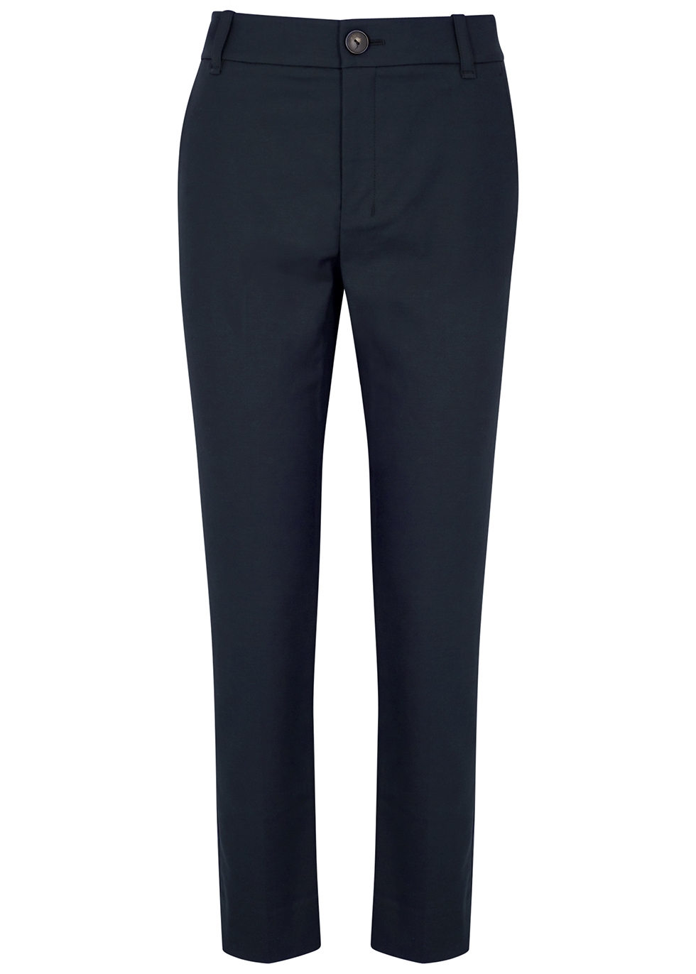 Vince Navy tapered cotton-blend trousers - Harvey Nichols