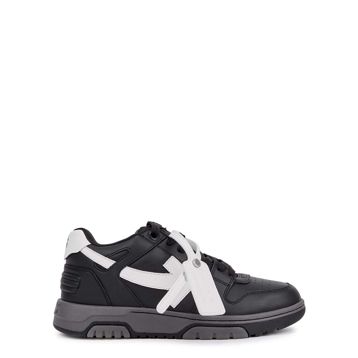 Off-White Out Of Office Black Leather Sneakers - 4