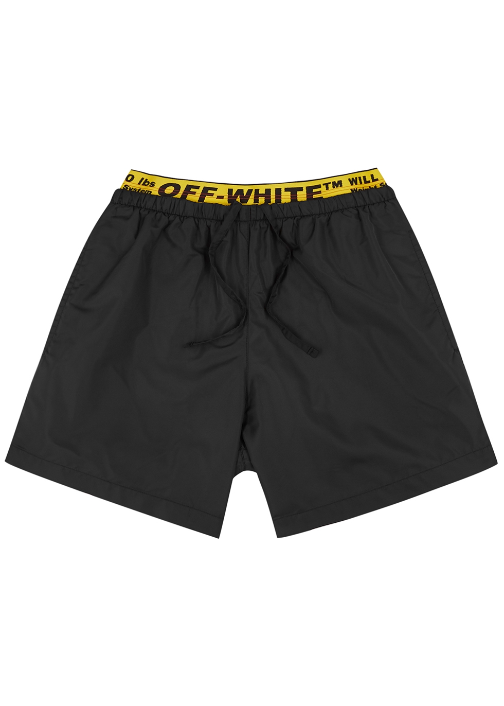 Off-White Industrial black logo shell swim shorts