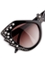 Black embellished cat-eye sunglasses - Gucci