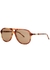 Tortoiseshell aviator-style sunglasses - Gucci