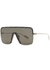 Gold and silver-tone D-frame sunglasses - Gucci