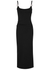 Black embellished stretch-jersey midi dress - MACH & MACH