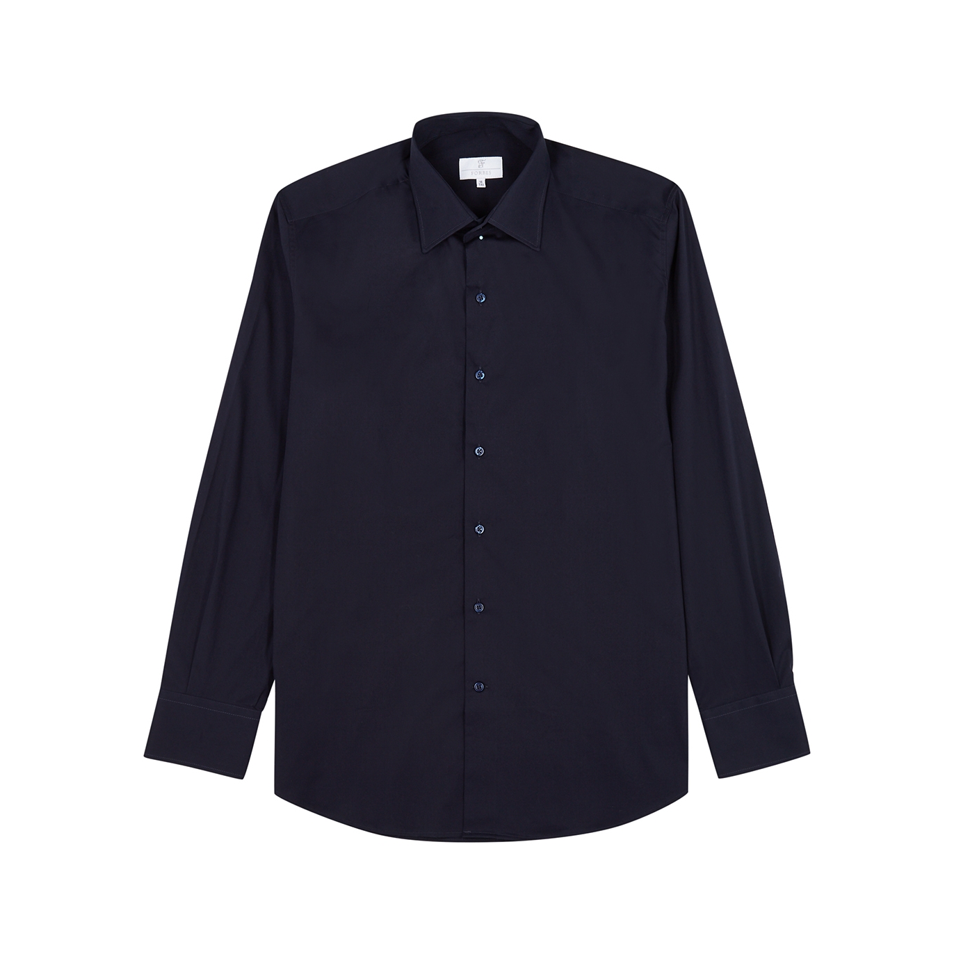 Forbes Tailoring Navy Stretch-cotton Shirt - Blue