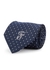 Navy polka-dot jacquard silk tie - Forbes Tailoring