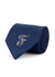 Navy jacquard silk tie - Forbes Tailoring