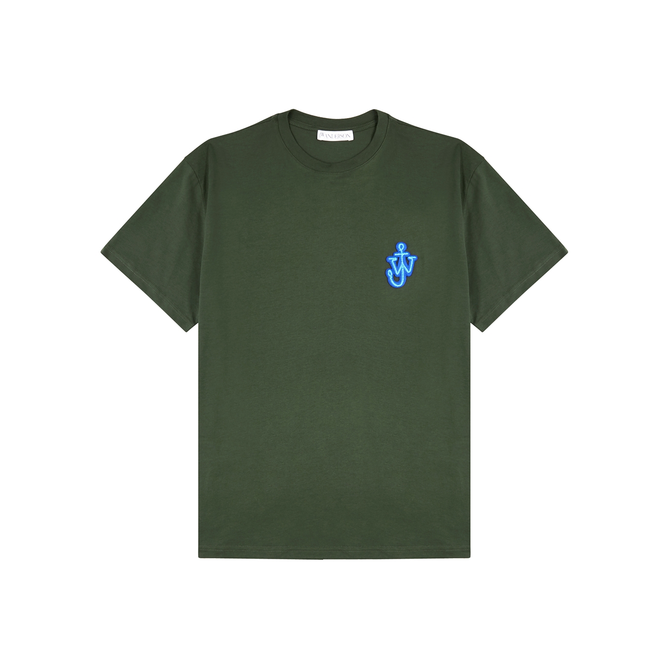 JW Anderson Green Logo-embroidered Cotton T-shirt - S