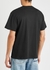 Black embroidered cotton T-shirt - JW Anderson
