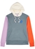 Colour-blocked hooded cotton sweatshirt - JW Anderson