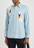 Swan blue embroidered cotton shirt - JW Anderson