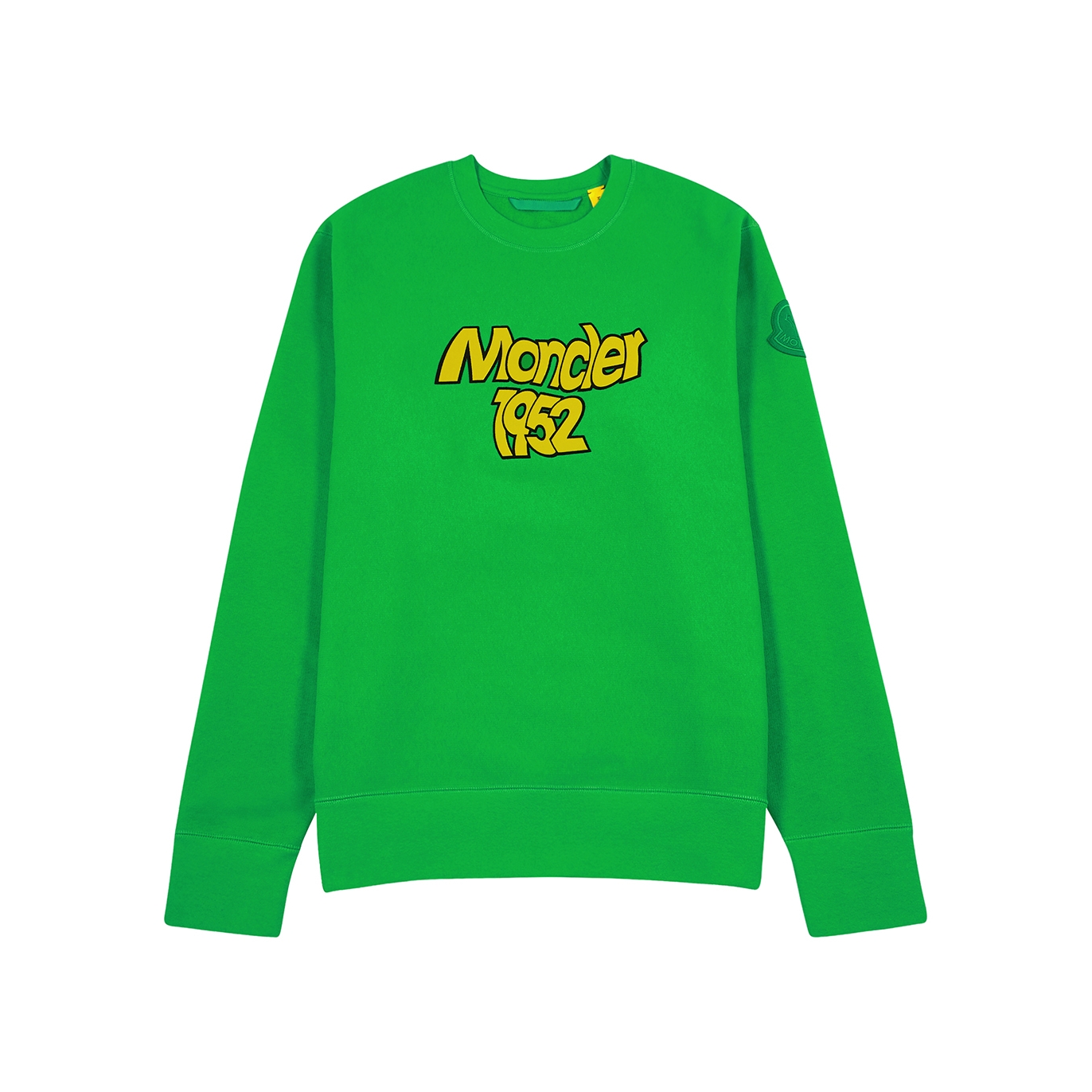Moncler Genius 2 Moncler 1952 Green Logo Cotton Sweatshirt