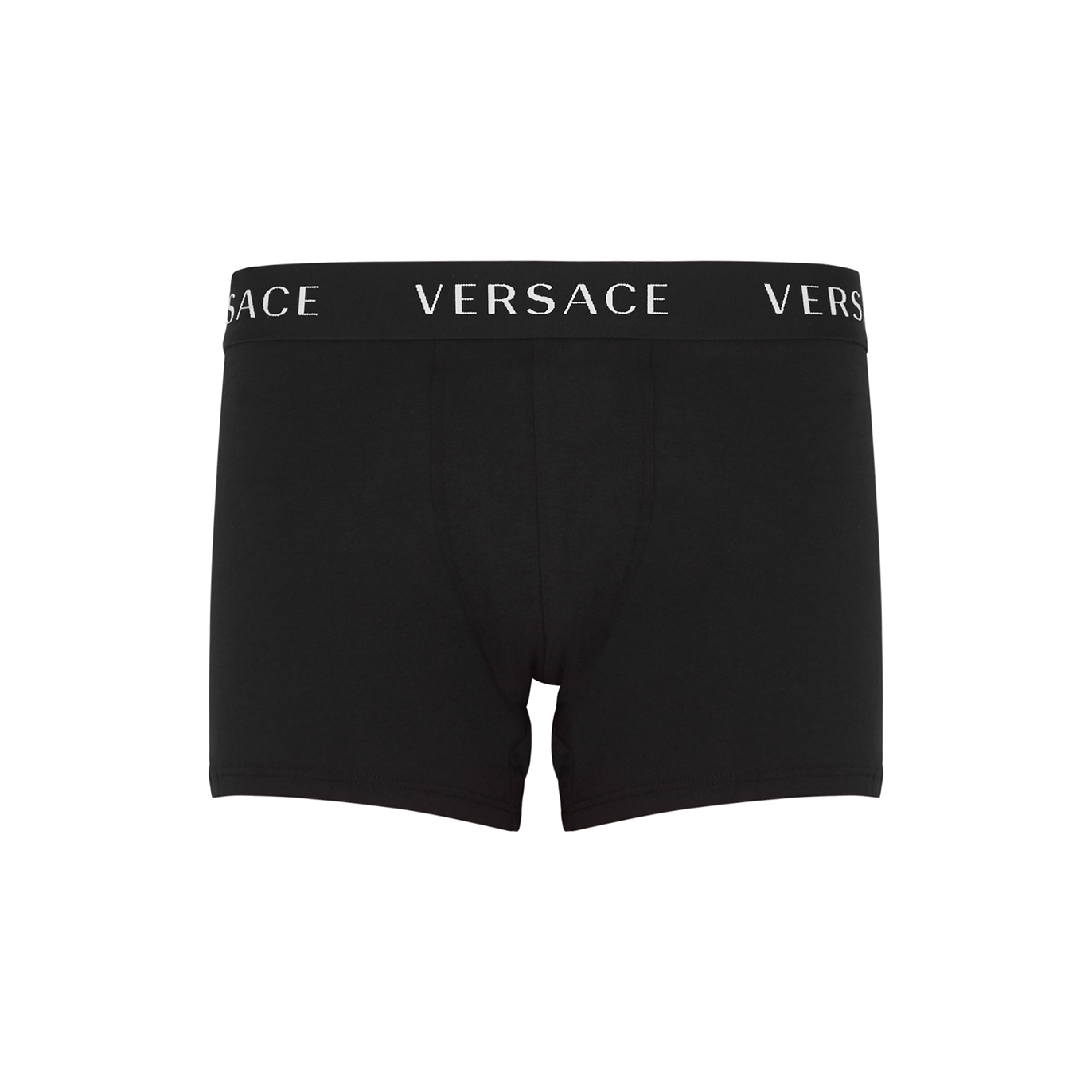 Versace Black Stretch-cotton Boxer Trunks - Set Of Two - 5
