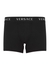 Black stretch-cotton boxer trunks - set of two - Versace