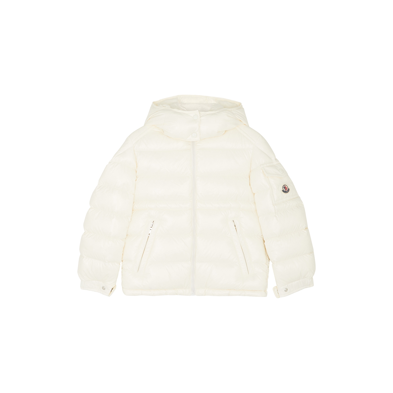 Moncler Kids Maire Cream Quilted Shell Jacket (6 Years)