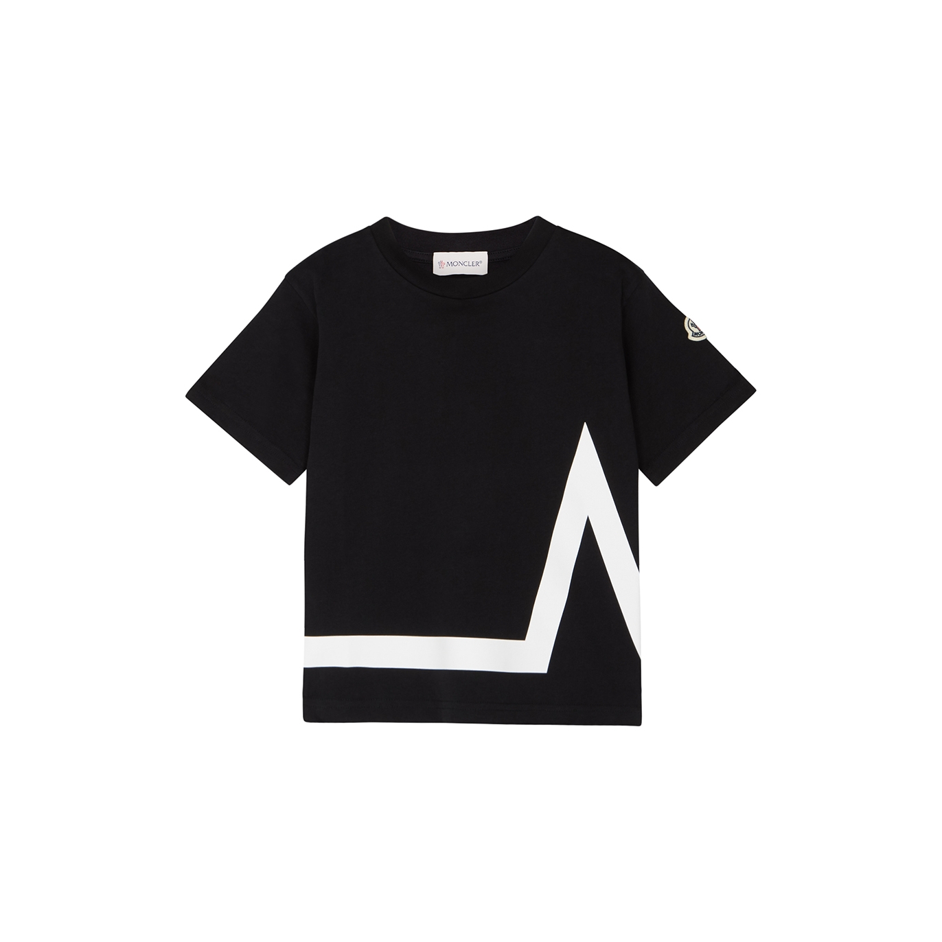 Moncler Kids Black Logo-print Cotton T-shirt (4-6 Years)