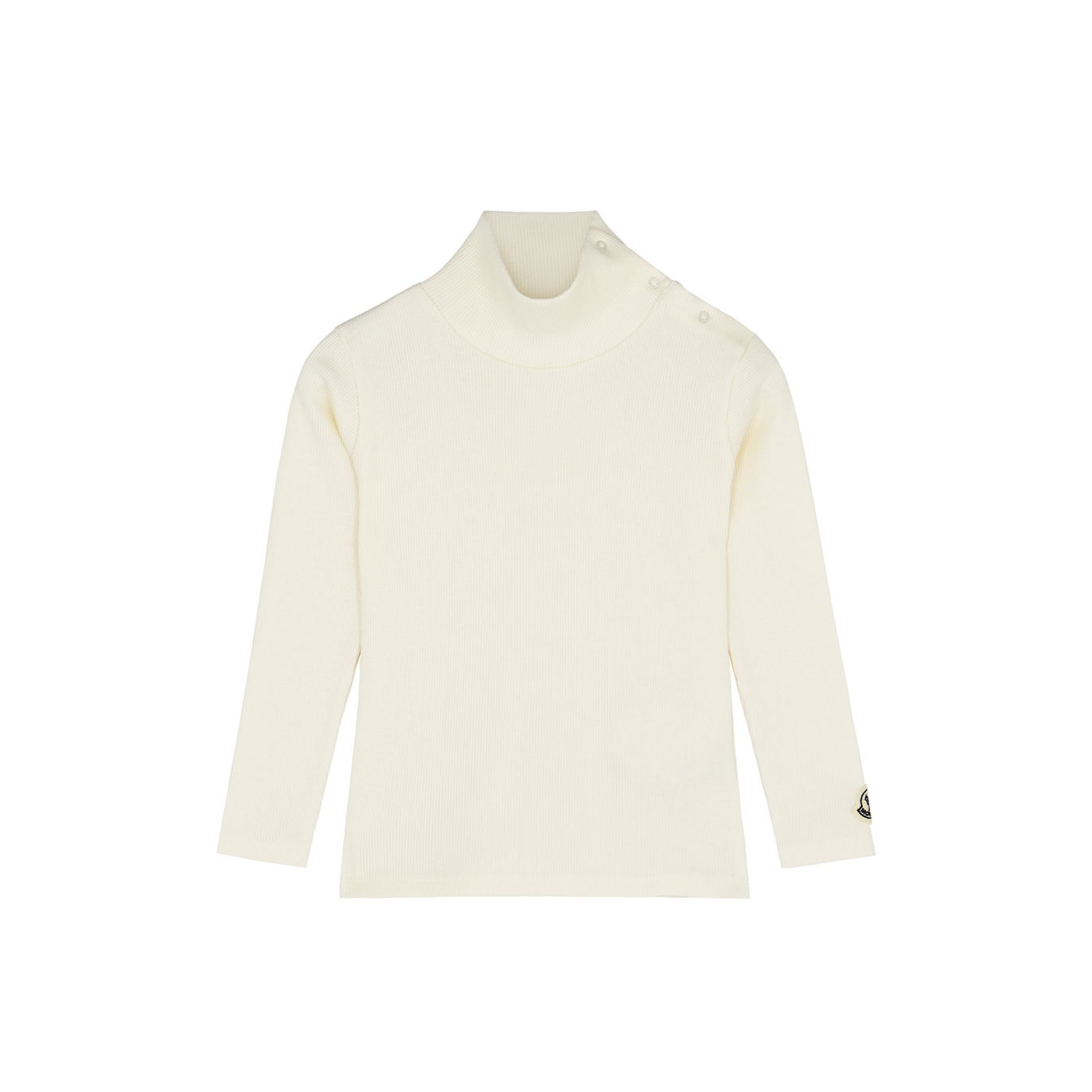 Moncler Kids Off-white Ribbed Cotton Top - 2 Years
