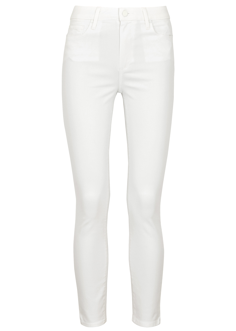 Hoxton Crop white skinny jeans