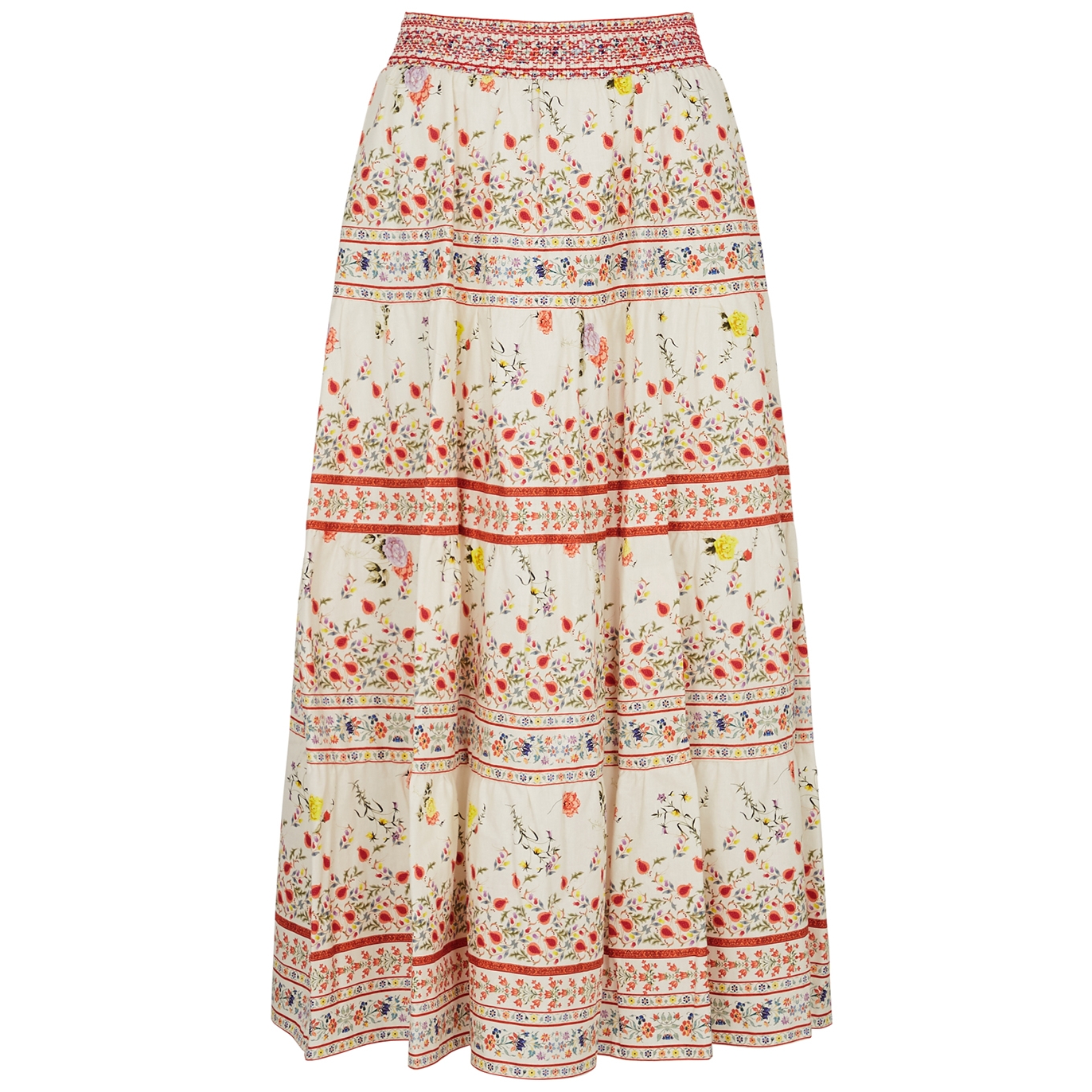 Alice + Olivia Melony Floral-print Linen-blend Midi Skirt - Multicoloured - 12