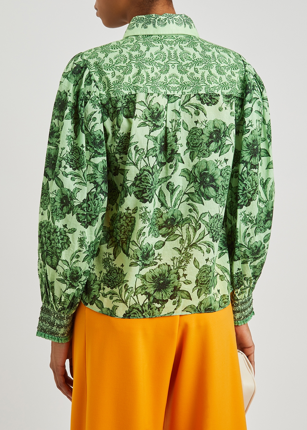 Tiffie green printed cotton blouse Harvey Nichols Women Clothing Blouses 