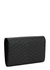 Black pebbled leather wallet-on-chain - Saint Laurent