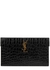 Cassandra black crocodile-effect leather clutch - Saint Laurent