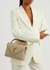 College medium taupe leather shoulder bag - Saint Laurent