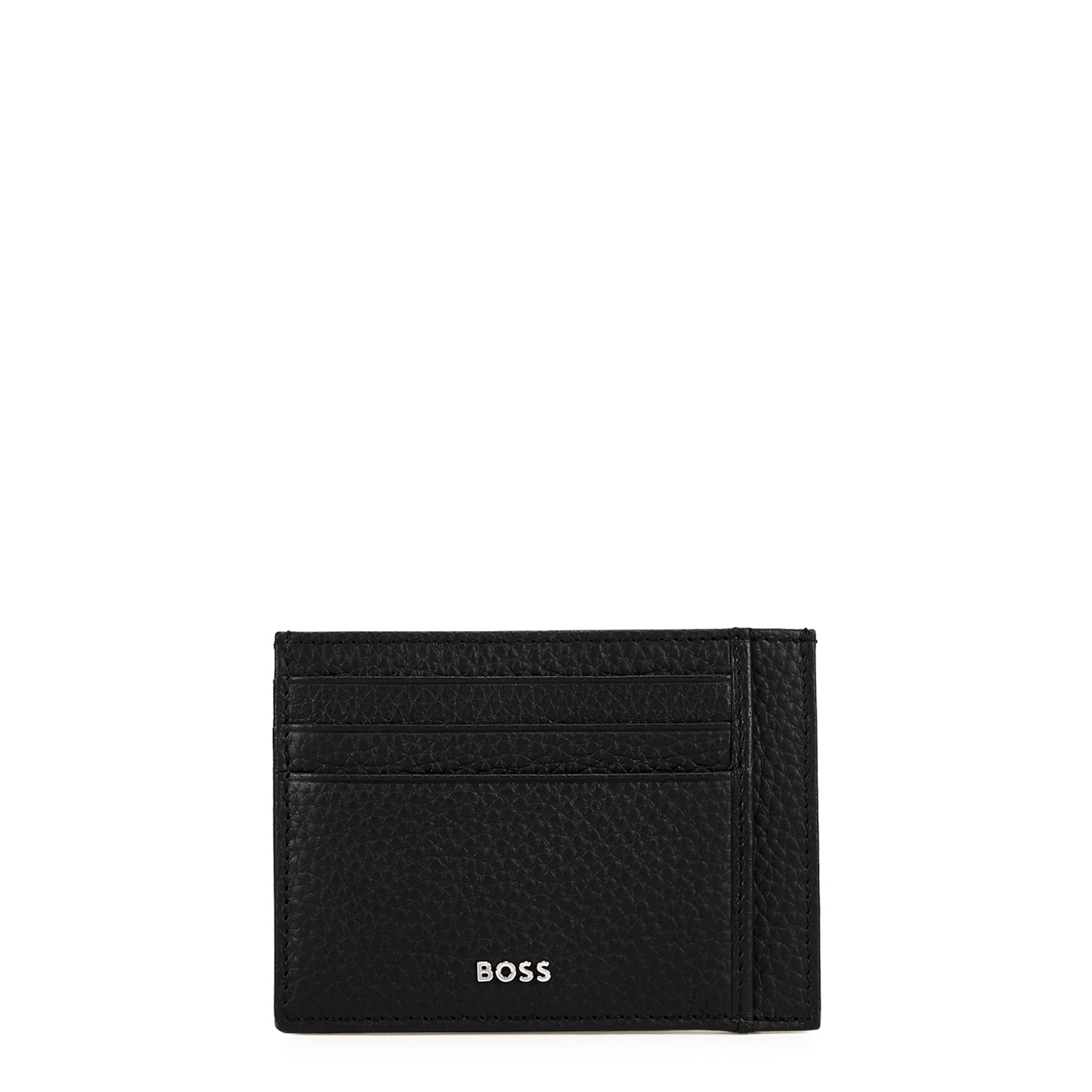 Boss Crosstown Black Leather Card Holder