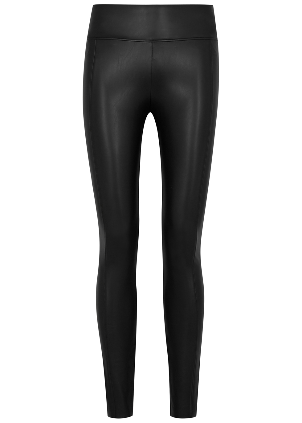 Edie black vegan leather leggings