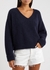 East navy brushed-knit jumper - American Vintage
