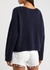East navy brushed-knit jumper - American Vintage