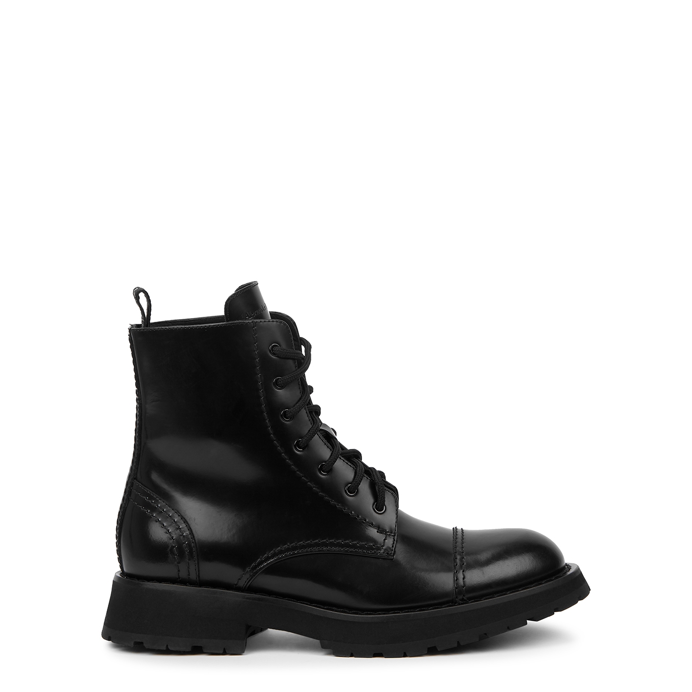 Alexander McQueen Black Leather Ankle Boots - 9
