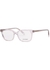 Transparent lilac square-frame optical glasses - Alexander McQueen