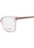 Transparent lilac square-frame optical glasses - Alexander McQueen