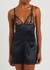 Fridar navy lace and satin chemise - Fleur Of England