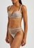 Sigrid grey embroidered lace balcony bra - Fleur Of England