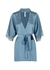 Ocean blue silk-blend robe - Fleur Of England