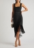 Bossa Nova black fringe-trimmed midi skirt - Taller Marmo