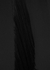 Bossa Nova black fringe-trimmed midi skirt - Taller Marmo