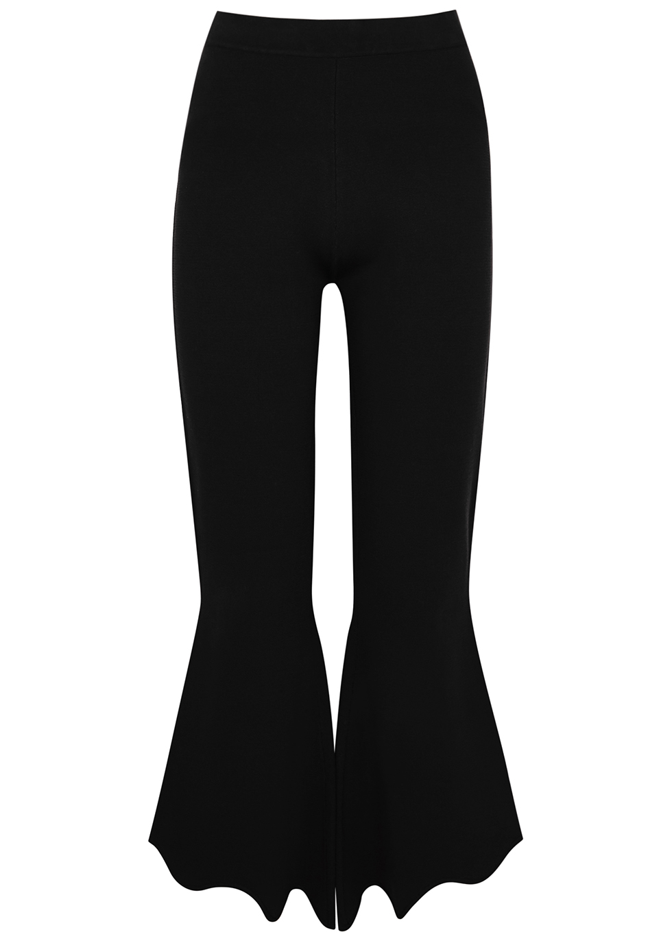 BY MALENE BIRGER Vivion black knitted scalloped trousers
