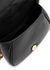 Black small logo leather shoulder bag - MOSCHINO