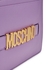 Lilac logo leather pouch - MOSCHINO