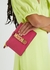 Pink logo leather pouch - MOSCHINO
