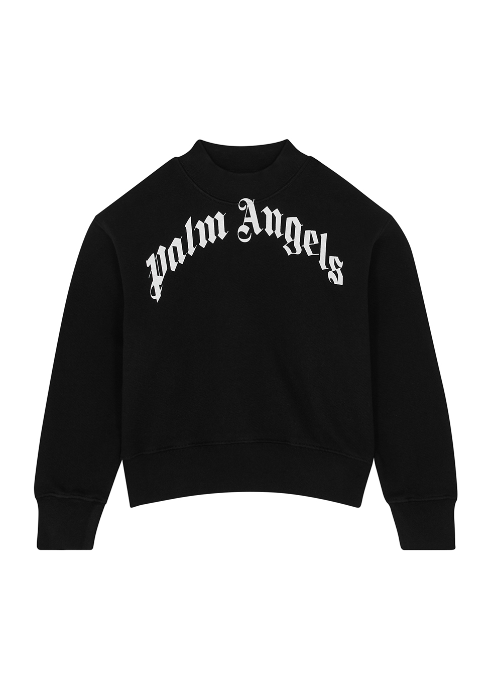 KIDS Black logo-print cotton sweatshirt (4-10 years)