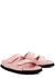 KIDS Pink logo leather sliders - Palm Angels
