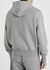 Grey logo hooded cotton sweatshirt - AMI Paris