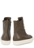 Taupe leather hi-top sneakers - Rick Owens