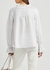 Majorelle white smocked cotton blouse - MERLETTE